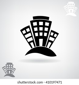 Black stylized house. 
