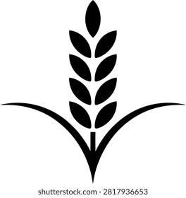 Black of a stylized leaf with serrated edges and symmetrical veins black leaf symmetrical leaf serrated leaf edges