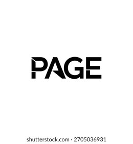 Black stylized wordmark logo design for page