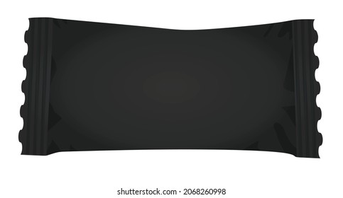 Black  sugar bag. vector illustration