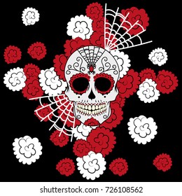 Black sugar skull
