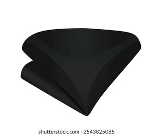 Black  suit necktie napkin. vector