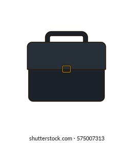 black suitcase icon design image, vector illustration