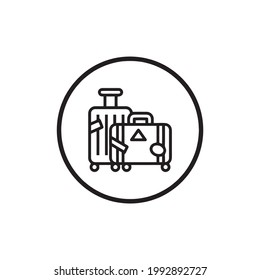 Schwarzes Koffer-Symbol für Highlight-Design
