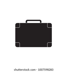 black suitcase icon- vector illustration