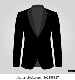 Black suits Jacket . Vector.