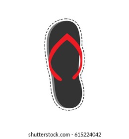 Black Summer Flip-Flop Icon