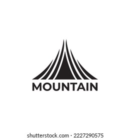 Black summit mountain vector logo design