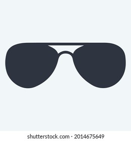 Black sun glass vector art