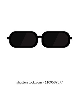 black sun glasses for the eyes. vector