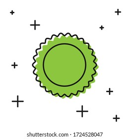 Icono de Sol Negro aislado en fondo blanco. Símbolo de verano. Buen día soleado.  Ilustración vectorial
