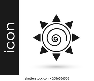 Black Sun icon isolated on white background.  Vector
