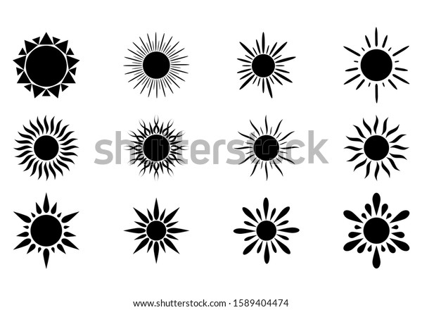 Black Royalty Free Sun Vector - img-plane