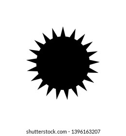 Black sun icon. Trendy vector summer symbol for website design. 