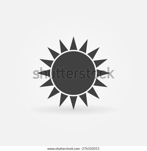 Black Sun Logo Icon Vector Simple Stock Vector (Royalty Free) 276102011