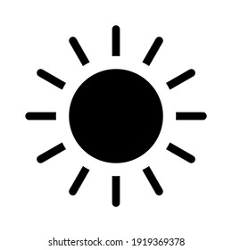 Black sun with rays icon isolated vector illustration. High quality black style vector icons
