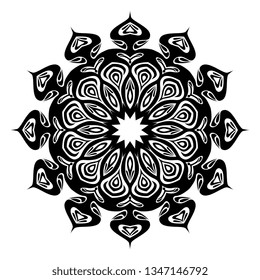 Black sun vector mandala