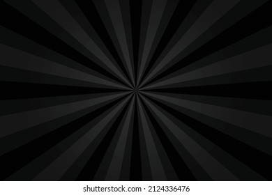 Black Sunburst Pattern Abstract Background. Ray. Radial. Vector Illustration
