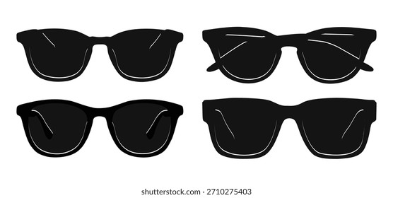 Black sunglass with dark black frame set