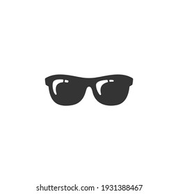 Black sunglasses cartoon vector on a white background