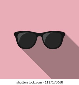 Black Sunglasses flat icon vector. for Summer and Vacation design.