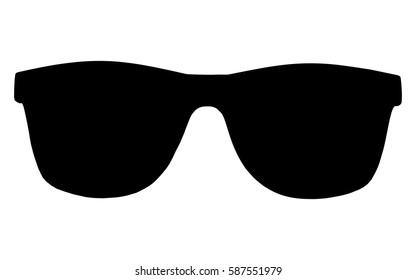 black sunglasses. glasses. white background. vector illustration