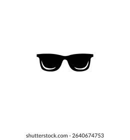 Black Sunglasses Graphic Icon Vector Illustration Isolated on White Background.