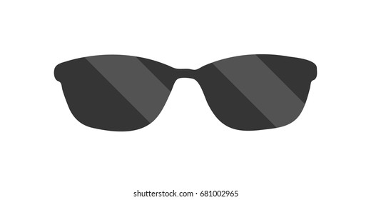 Black sunglasses with highlights. Vector illustration. White background. Eps10.