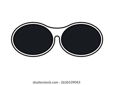 Black sunglasses icon on white background