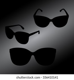 Black Sunglasses icon, vector illustration 