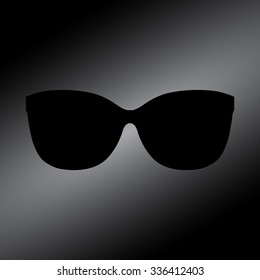 Black Sunglasses icon, vector illustration 