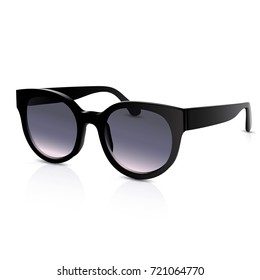 Black sunglasses isolated vector illustration. 