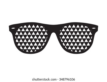 Black sunglasses on white background. Doodle style. Hand drawn eyeglass. It can be used for card, postcard, poster, wallpaper, textile design, fabric design, cover, banner, sticker, t-shirt design.