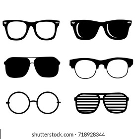 black sunglasses set - Shutterstock ID 718928344