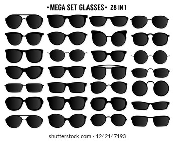 Black Sunglasses Set Vector