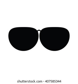 Black sunglasses vector flat icon isolated on white background