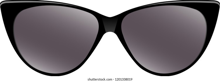 Black sunglasses. Vector illustration