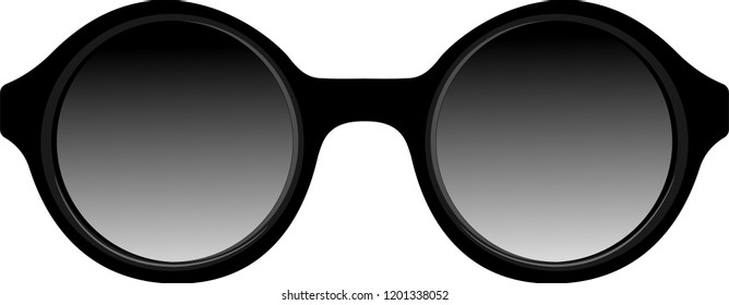 Black sunglasses. Vector illustration