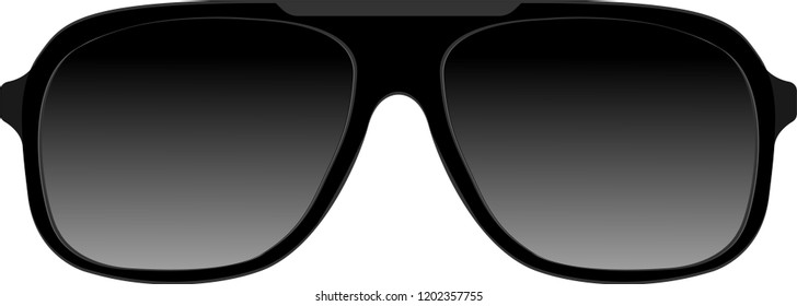Black sunglasses. Vector illustration