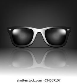 Black Sunglasses. Vector illustration