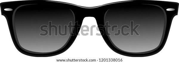 Black Sunglasses Vector Illustration Stock Vector Royalty Free 1201338016 Shutterstock 0991