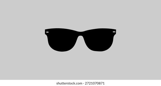 Ilustración vectorial de gafas de sol negras. Imagen de iconos de gafas