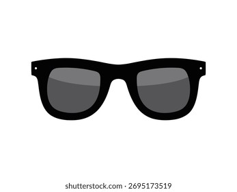 Ilustración vectorial de gafas de sol negras sobre fondo blanco