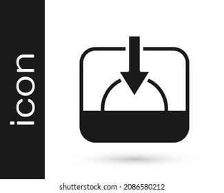 Black Sunset icon isolated on white background.  Vector