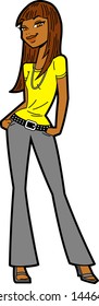 Black Supermodel With Sassy Pose and Attitude