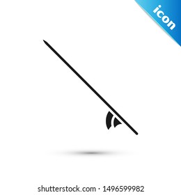 Black Surfboard icon isolated on white background. Surfing board. Extreme sport. Sport equipment.  Vector Illustration