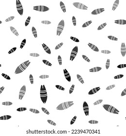 Schwarzes Surfboard-Symbol einzeln auf weißem Hintergrund. Surfbrett. Extremsport. Sportgeräte.  Vektorgrafik