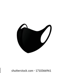 Black surgery mask. vector illustration