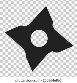 Black Suriken vector, Suriken ninja weapon icon