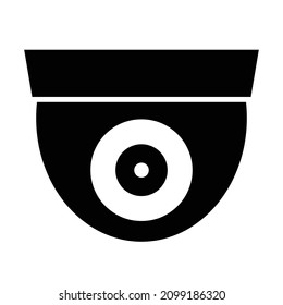 Black surveillance camera icon. Spy camera, camera for safety. Vector.
